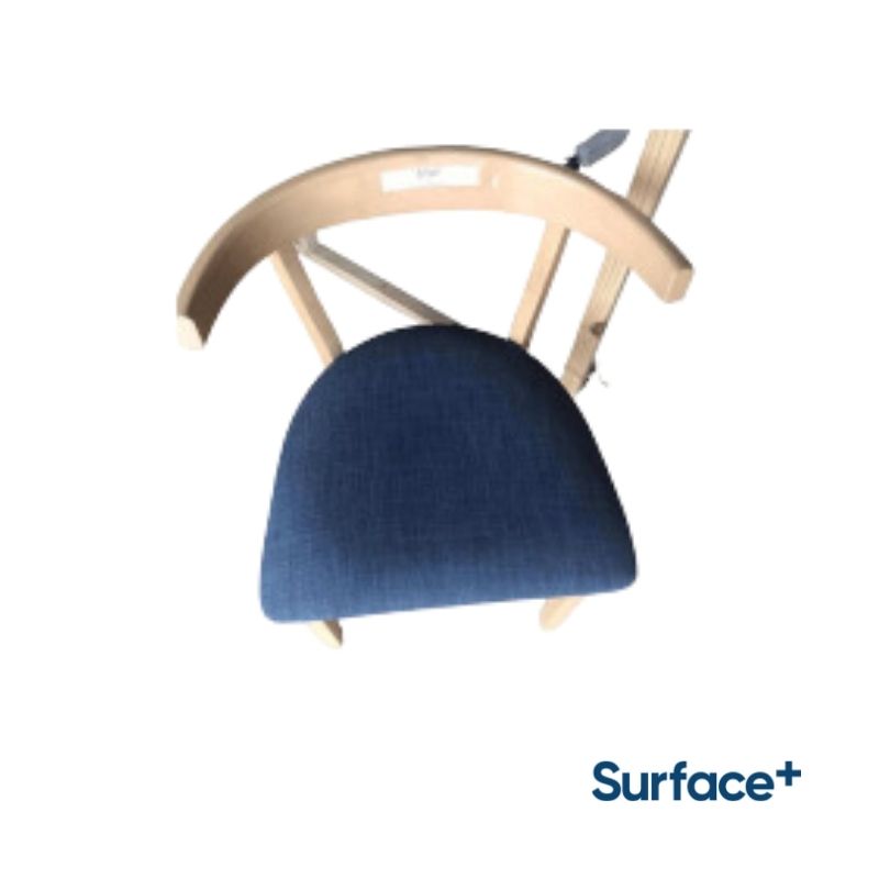 ASAHI - Metal Chair in Wood Finish with PU Upholstered Seat